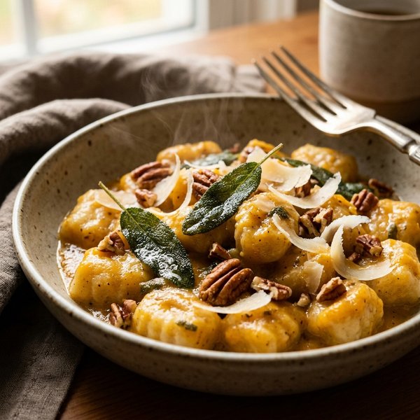 20-Minute Creamy Brown Butter Butternut Squash Gnocchi with Crispy Sage