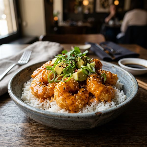 15-Minute Crispy Bang Bang Shrimp Rice Bowls