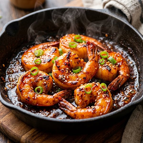 15-Minute Crispy Firecracker Shrimp Skillet