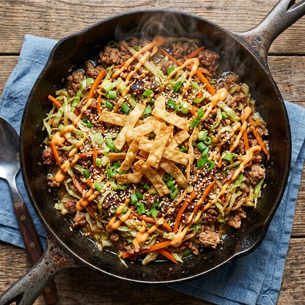 15-Minute Sesame Ginger Egg Roll in a Bowl (Crack Slaw)