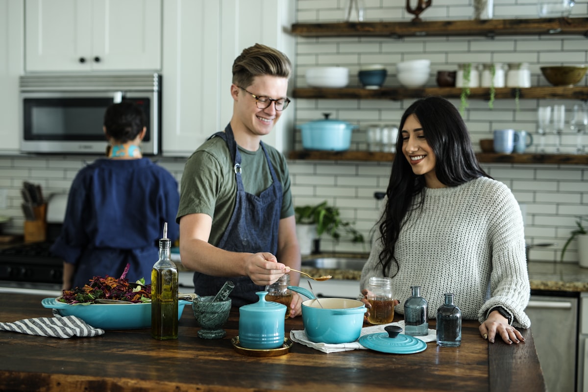 Elena Bennett cooking in the FastFlavored kitchen