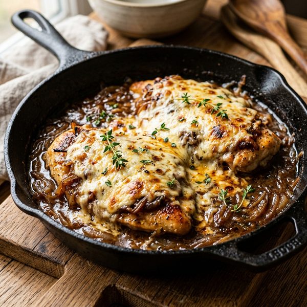 20-Minute French Onion Chicken Skillet