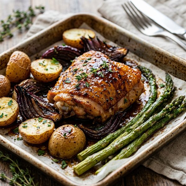 20-Minute Sheet-Pan Honey Balsamic Chicken Thighs