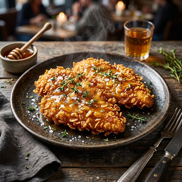 20-Minute Crispy Honey Butter Cornflake Chicken