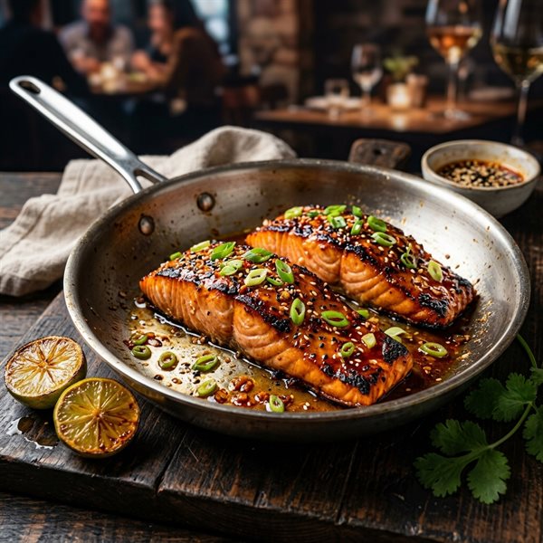 15-Minute Sweet and Spicy Honey Sriracha Glazed Salmon