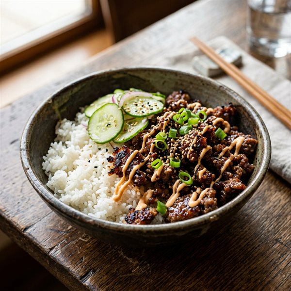 15-Minute Sweet and Spicy Korean Ground Beef Bulgogi Bowls