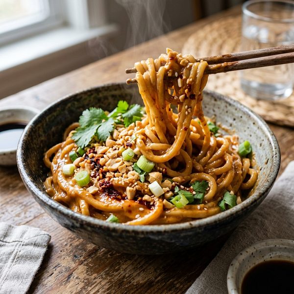 15-Minute Spicy Peanut Sesame Noodles