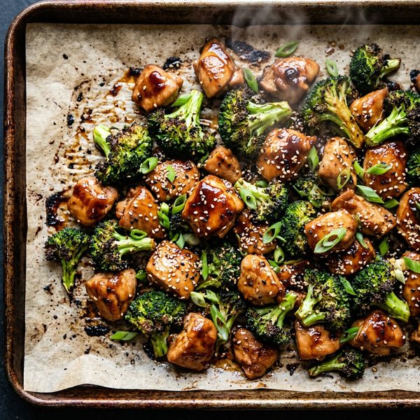 20-Minute Sheet-Pan Teriyaki Chicken and Broccoli