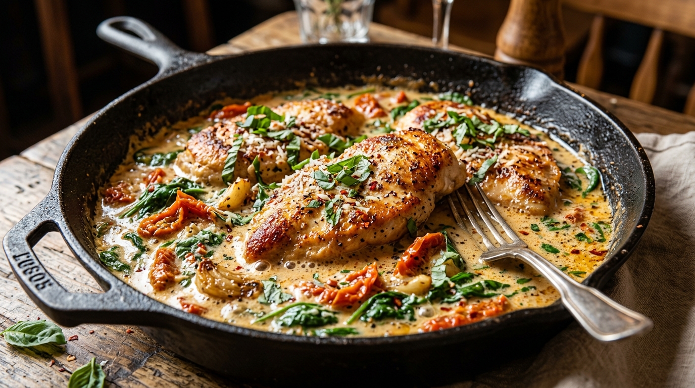Creamy Garlic Butter Tuscan Chicken